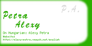 petra alexy business card